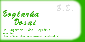 boglarka dosai business card